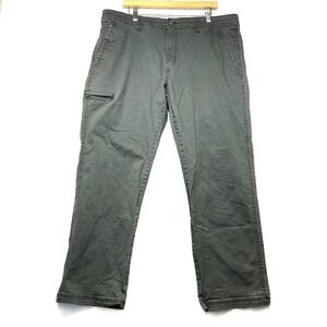 Weatherproof Pants Men's 40 X 30 Sage Cotton Stretch Cargo Pockets Flat Front
